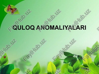 quloq anomaliyalari — PPTX