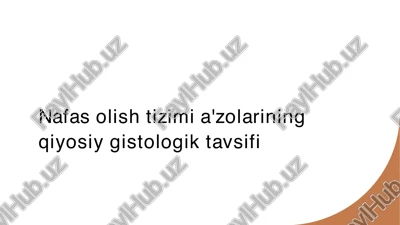 nafas olishning biologik ahamiyati — PDF