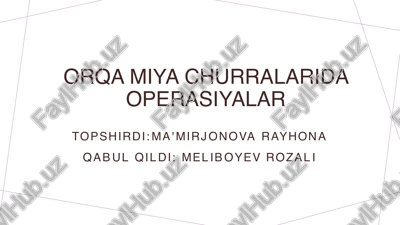 orqa miya churralari operatsiyalari — PDF