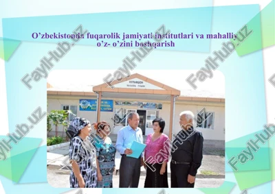 o’zbekiston fuqarolik jamiyati institutlari va mahalliy o’zini boshqarish — PPTX