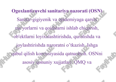 joriy sanitariya nazorati (jsn) — DOCX