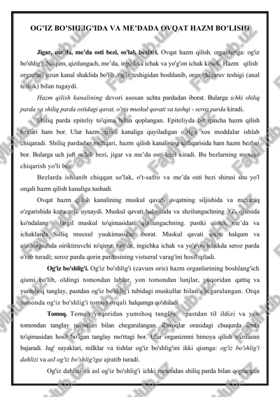 ovqat hazm qilish — DOCX
