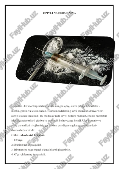 opiyli narkomaniya — DOCX