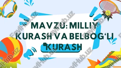 milliy kurash va belbogʻli kurash — PDF