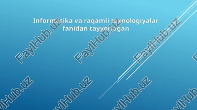 ma’lumotlarni bulutda saqlash platformalari bilan ishlash — PPTX