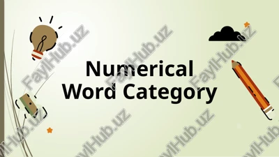 numerical word category — PPTX