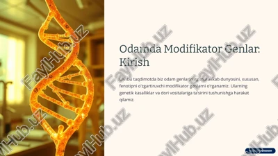 odamda modifikator genlar — PPTX