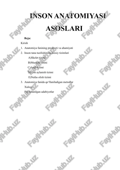 inson anatomiyasi asoslari — DOCX
