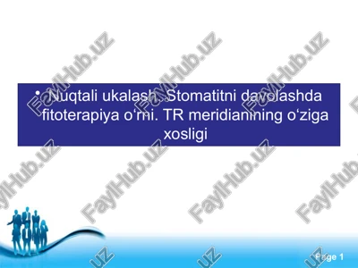 nuqtali ukalash (akupressura) — PPTX