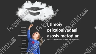 ijtimoiy psixologiyadagi asosiy metodlar — PPTX