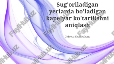 kapillyar ko'tarilishni aniqlash — PPTX