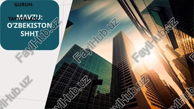o’zbekiston shht — PPTX