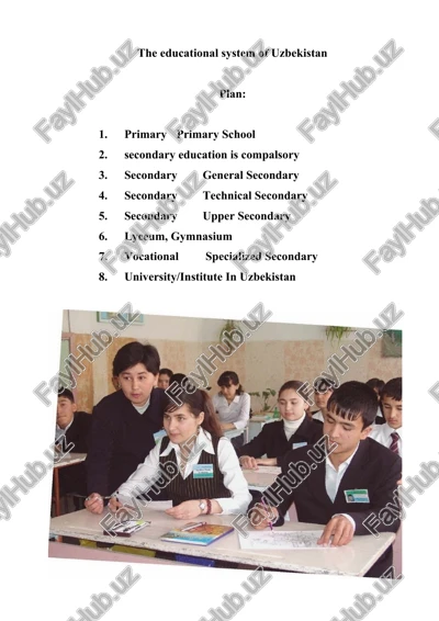education in uzbekistan — DOCX