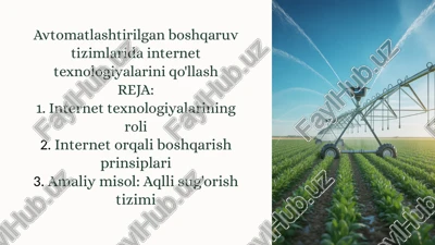avtomatlashtirilgan boshqaruv tizimlari — PPTX