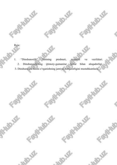 dinshunoslik — DOCX