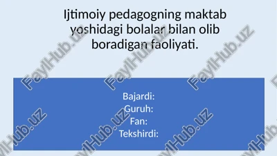 ijtimoiy pedagogika — PPTX