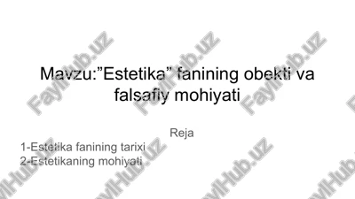 estetika — PPTX