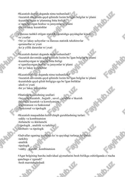 kuzatish dasturi — DOCX
