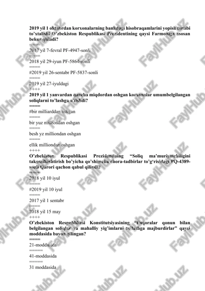 o'zbekiston respublikasi prezidenti farmoni — DOCX