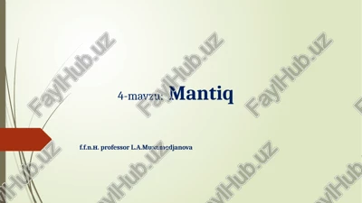 mantiq — PPTX