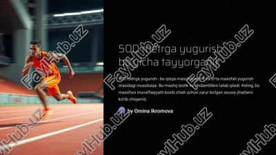 500 metrga yugurish bo'yicha tayyorgarlik — PPTX