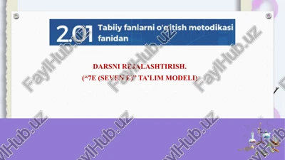 tabiiy fanlarni o‘qitish metodikasi — PPTX