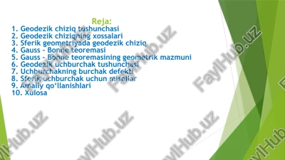 geodezik chiziq — PPTX