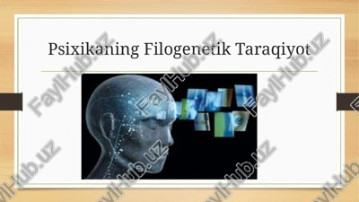 psixikaning filogenetik taraqiyot — PPTX