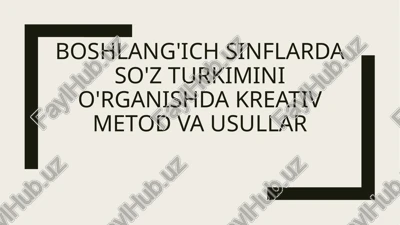 so‘zturklar va ularning o'rgatilishi — PPTX