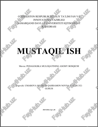pedagogika muloqati — DOCX