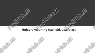 hujayra — PPTX