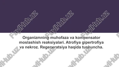 muhofaza va kompensator moslashish reaksiyalari — PPTX