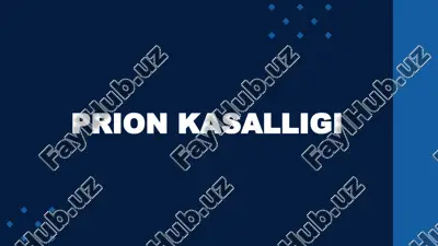 prion kasalligi — PPTX