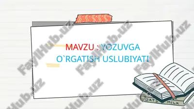 yozuvga o`rgatish uslubiyati — PPTX