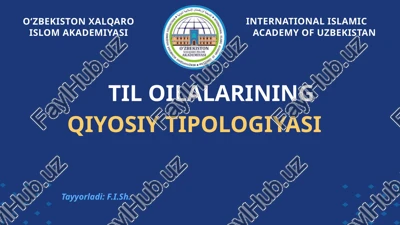 tilning o'zbekistonda xalqaro islam akademiyasi — PPTX