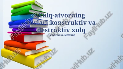 destruktiv xulq-atvor — PPTX