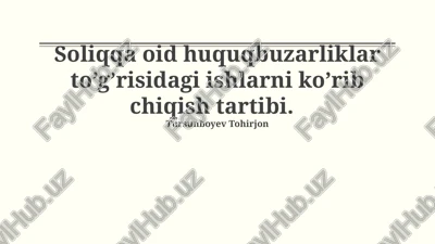 soliqqa oid huquqbuzarliklar — PPTX