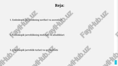 endoskopik jarrohlik — PPTX