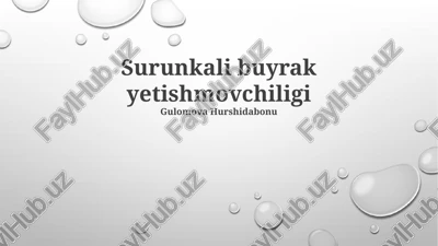 surunkali buyrak yetishmovchiligi — PPTX
