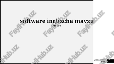 ingliz tili darslarida dasturiy taʼminot — PPTX