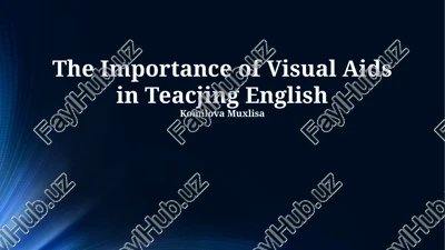 the importance of visual aids in teaching english — PPTX