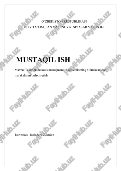 ta'lim muassasasi menejmenti — DOCX
