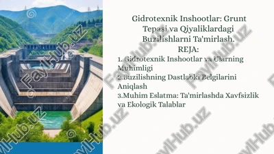gidrotexnik inshootlar — PPTX