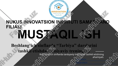 tarbiyaviy treninglar — PPTX