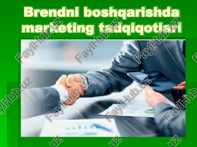 brendniboshqarishdamarketingtadqiqotlari — PPTX