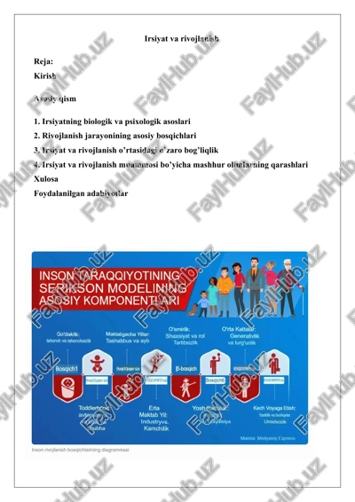 irsiyat va rivojlanish — DOCX