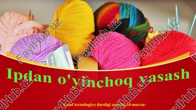 ipdan o'yinchoq yasash — PPT