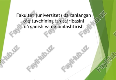 o’qituvchilarning ilg’or pedagogik tajribalarini to’plash va amaliyotda qo’llash — PPTX