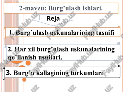 burg’ulashishlari — PPTX