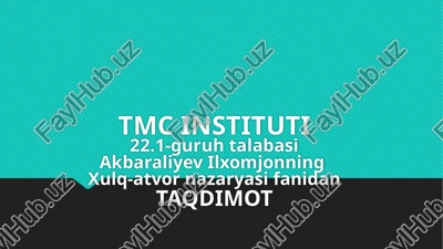 xulq-atvor iqtisodiyoti — PPTX
